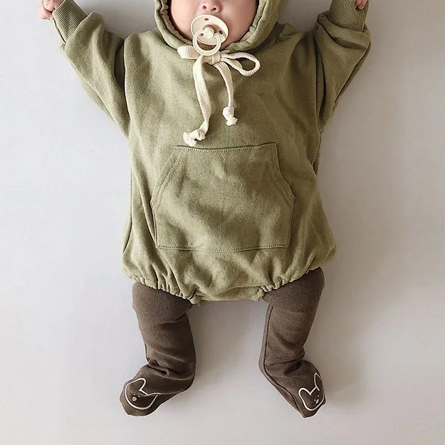 

Korean children's clothing boys and girls cute little bearTerry sweater baby's one-piece creeper