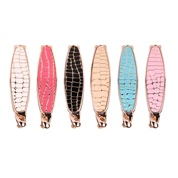

1pc Candy Color Hairpins High Quality Crocodile Pattern Banana Clip With Teeth Women Girls Barrettes Hair Accessories