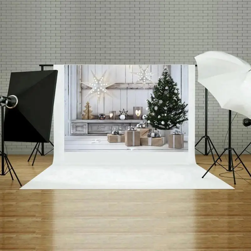 Тканевый фон для студийной фотосъемки с рождественским изображением Санта Клауса