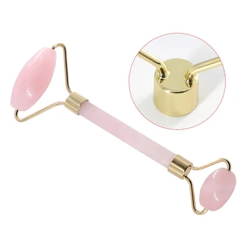 

Jade Roller and Gua Sha Tools Set Rose Quartz Face Roller Real 100% Jade Face Massager For Wrinkles Anti Aging Authentic Durable