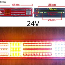 Large truck LED taillight assembly super bright waterproof 12V24V rear taillight warning strobe light universal CD50 Q04
