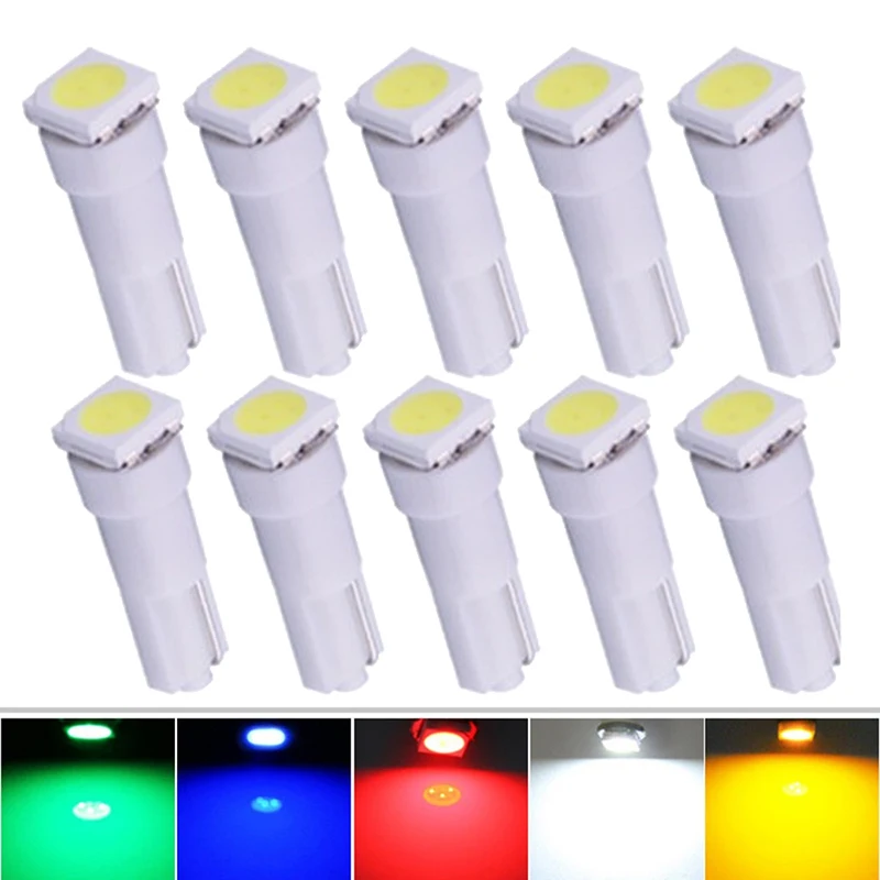 PA10x T5 LED Dashboard Bulb – 5050+3528 SMD White Light, 12V Wedge Base For Gauge Cluster - View #8