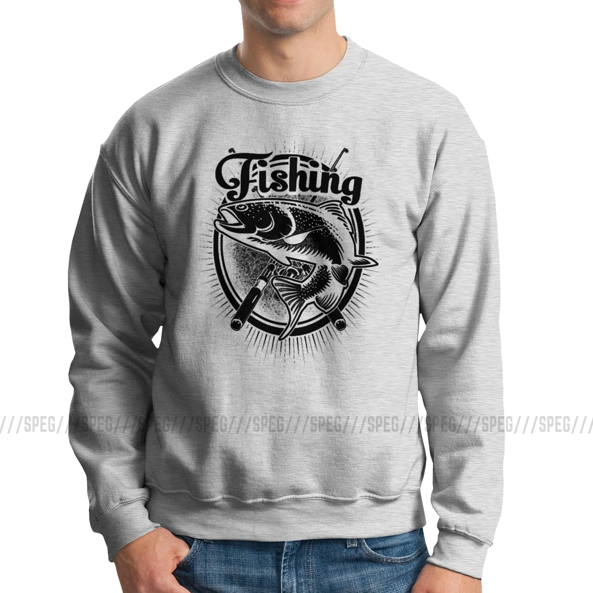 Мужские толстовки с надписью «Fishing Just One More Cast I Promise», пуловеры в стиле хип-хоп, хлопок, худи, подарок для мужчин - Цвет: Серый