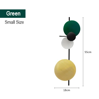 220 В стена арт-деко шар настенный светильник ТВ фон планета декоративный прикроватный настенный светильник для спальни s настенный светильник бра - Цвет абажура: Small Green