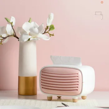 

Household tissue box creative Nordic coffee table bedroom dormitory drawer tray simple cute simple retro napkin tray LB51912
