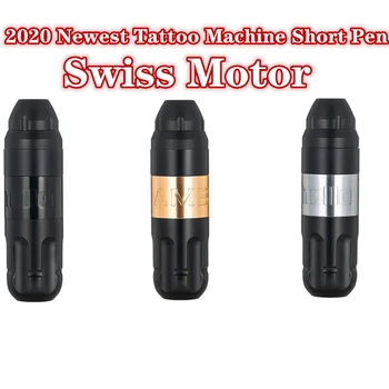 

2020 Newest Rotary Tattoo Machine Short Pen Swiss Motor Strong Quiet For Tattoo Liner Shader With RCA Line Free Shipping