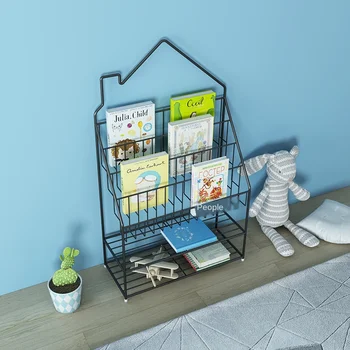 

Children's Fun modeling bookshelf children's simple Magazine baby picture book shelf large capacity storage shelf book and newsp