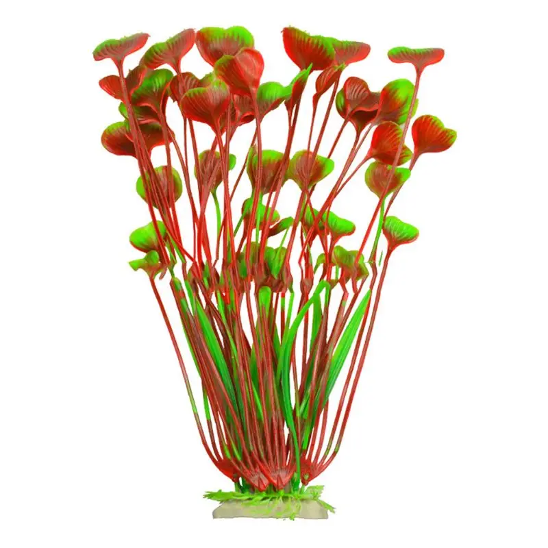 Artificial Plastic Plants Tall Aquarium Decor Safe Fish Tank Decoration Ornament Y5GB