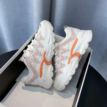 

Chunky Sneakers For Women 2020 Autumn Designers Platform Fashion Green Dad Shoes Woman Casual Shoes Running Trainers Female 5cm