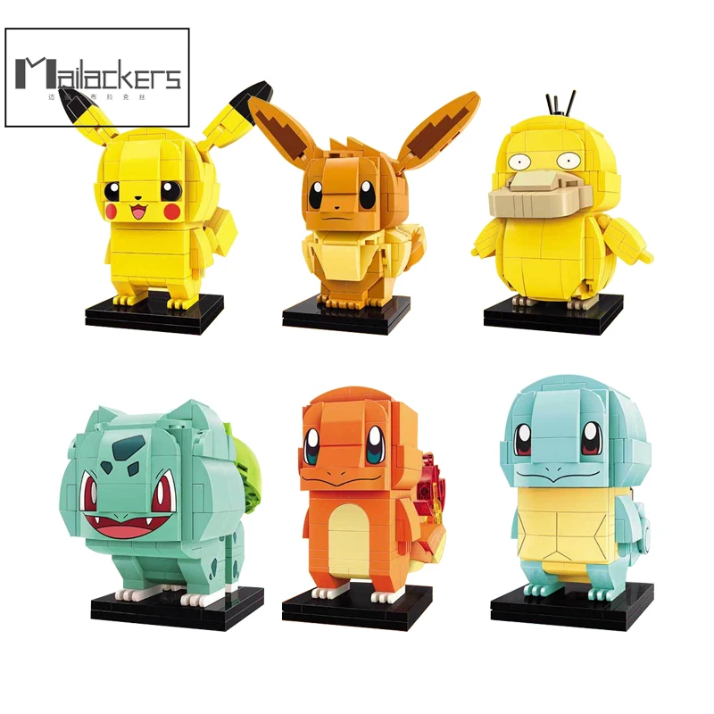 Legoing Movie 2 Series Assembly Master  Pikachu  Six Models Pets Elf Action Figures Building Blocks Toys Up to Duck Jenny Turtle
