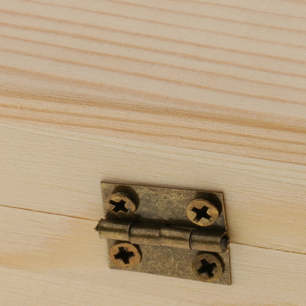 Natural Unfinished Wood Storage Box Pencil Case For Kids Toys DIY Crafts Art