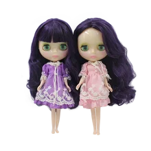 Фабрика Blyth кукла Muneca Desnuda Pelo Violeta Con/Sin Frequillo 4 цвета De Ojos, Обнаженная кукла волосы фиолетовый с/без челки