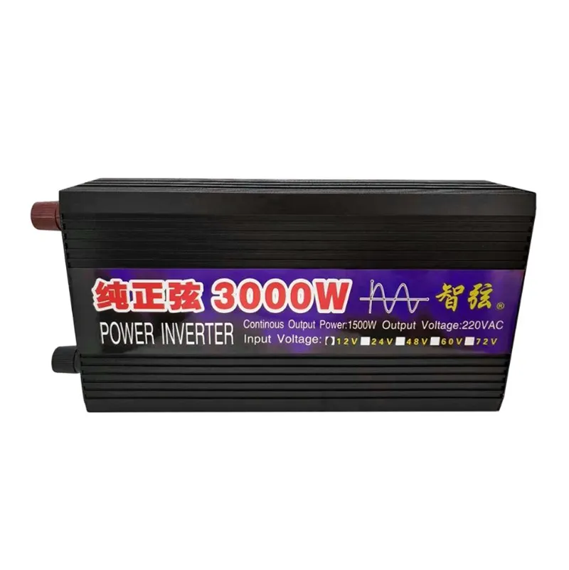 

AIYIMA 3000W Pure Sine Wave Inverter DC12V/24V To AC110V220V 50Hz Car Power Inverter Conversion Booster Double Digital Display