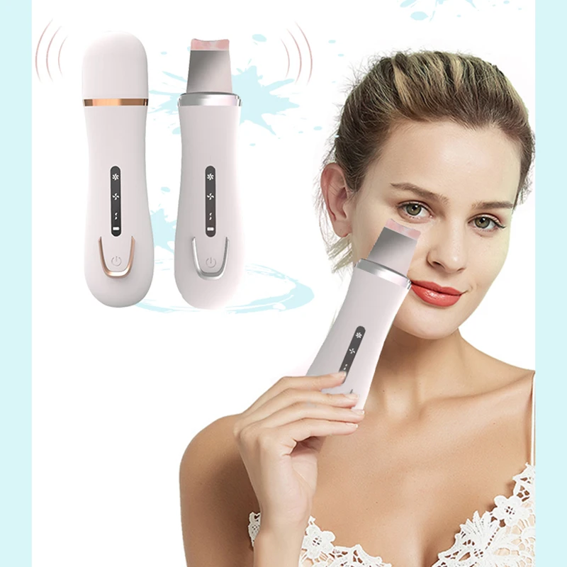 

Ultrasonic Skin Scrubber Deep Face Cleaning Peeling spatula Shovel Facial Pore Blackhead Cleaner Face Skin Scrubber Lift tool