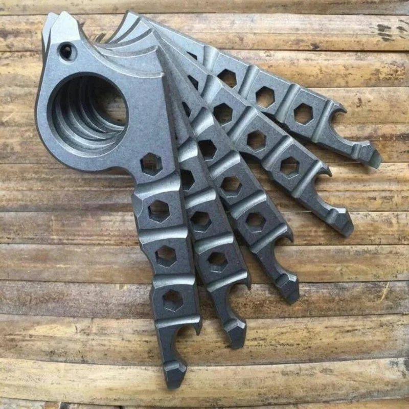 High Hardness Steel EDC Multi-function Tool, CNC Self-defense Word Screwdriver, Bottle Opener, Hexagon, Window Breaker
