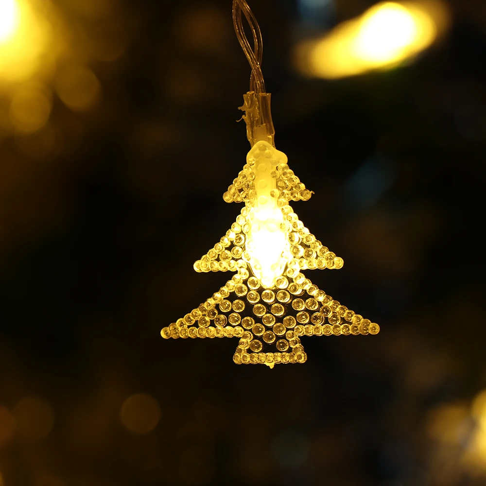 Christmas Tree LED Light Strings Battery Box Festive Wedding Lights Christmas Decor For Home Hanging Garland Gift New Year