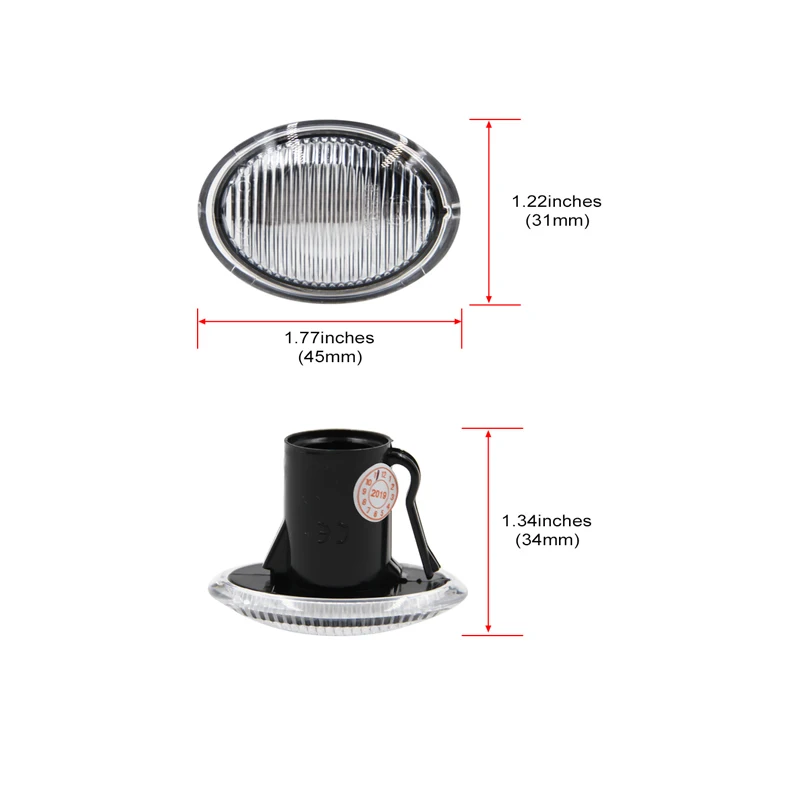 Прозрачный Дымок 2 шт OEM Боковой габаритный фонарь для Fiat 4S 500 MCA 63 500 3P NUOVA 500 для Lancia YPSILON для Abarth 4U 500