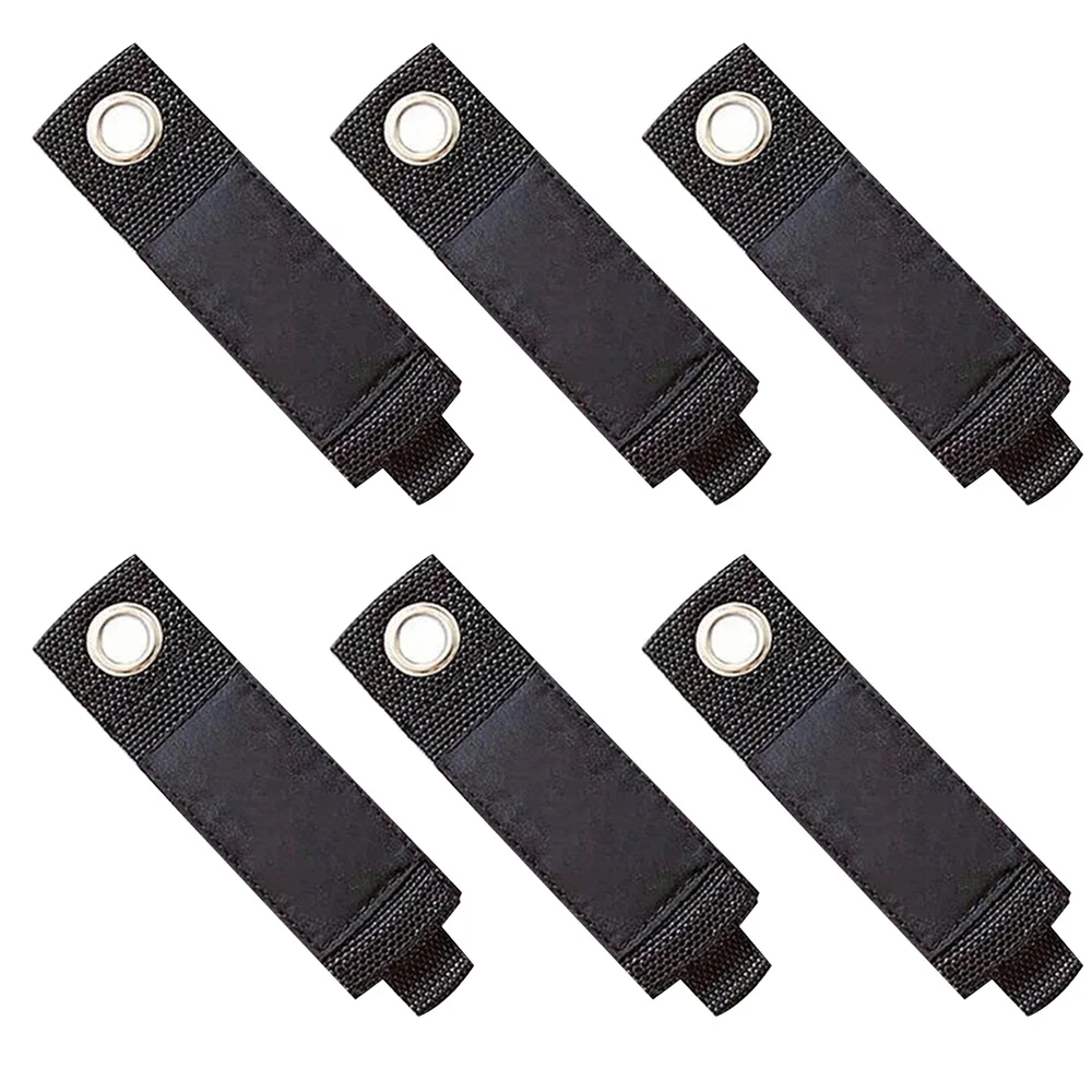 

6Pcs Buckle Cable Ties Fastener Reusable Hook and Loop Fastener Wire Harness Nylon Strap (Black)