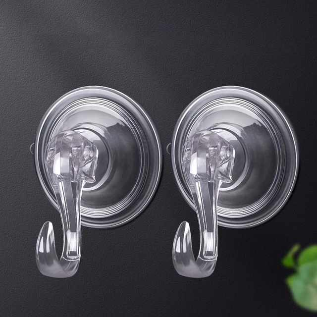 Suction Cup Hooks, Small Clear Removable Heavy Duty Suction Hooks Strong  Window Glass Door Suction Cup Hangers Kitchen Bathroom Shower Wall Hooks  For