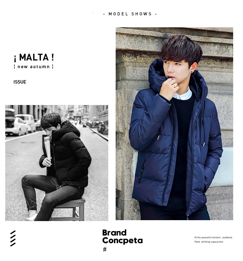 Season Man Even Hat Thickening Solid Color Down Cotton Youth Will Code Cotton-padded Clothes Male