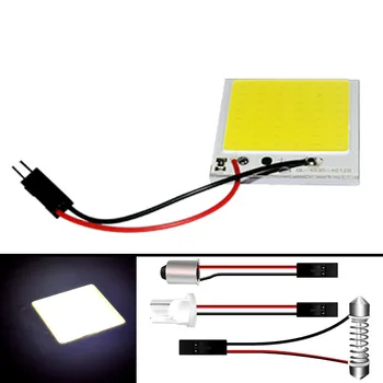 

Automotive LED Dome Lamp-on-Board (COB) 48 Lamp Car LED Reading Lamp Double T10 BA9S