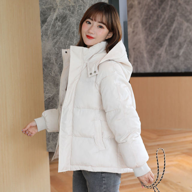 Filling Cotton Hooded  Jacket Autumn And Winter Casual Style Woman Parkas Female Coats