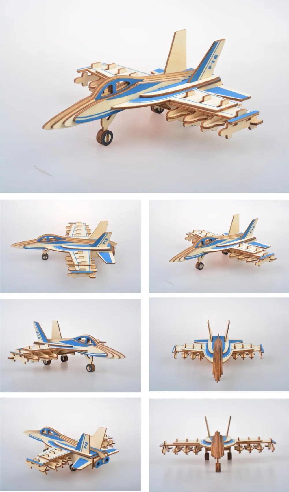 F18 Bomber DIY 3D деревянная головоломка по дереву сборочный Набор для резки деревянных игрушек для рождественского подарка 3188