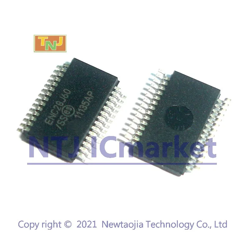 

Из 2 предметов ENC28J60-I/SS SSOP-28 Автономный контроллер Ethernet IC чип