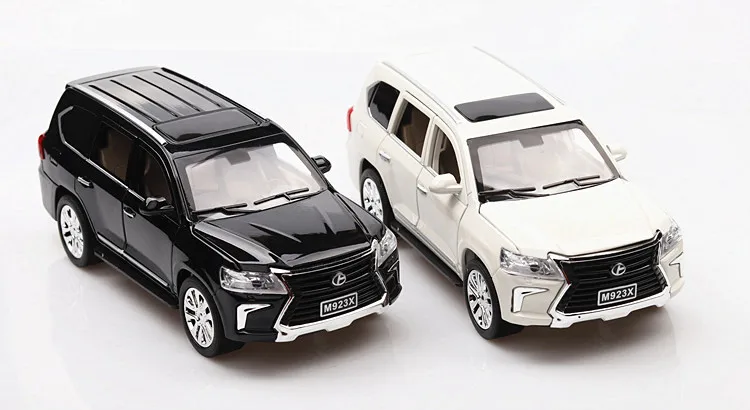 1/24 LEXUS LX570 Diecasts& Игрушечная модель автомобиля со звуком и светильник Коллекционная машина для детских подарочных игрушек