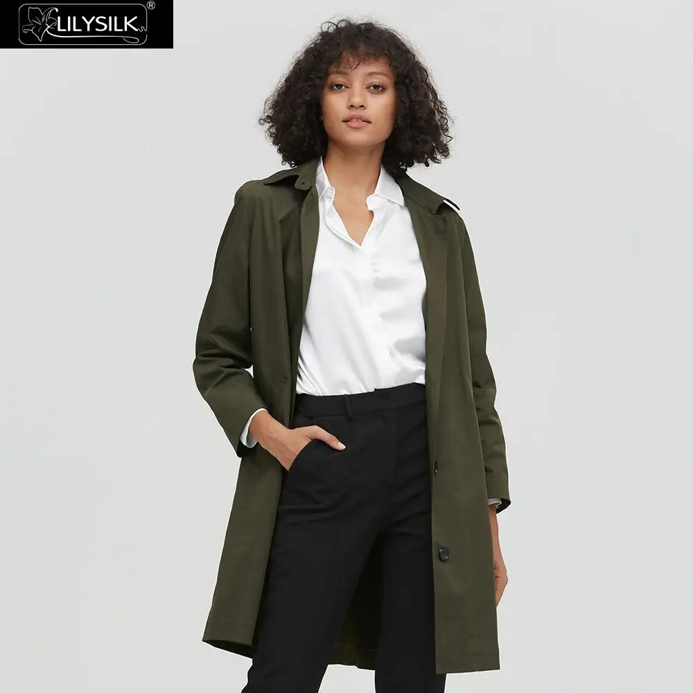 LilySilk Coat Silk Water resistant 