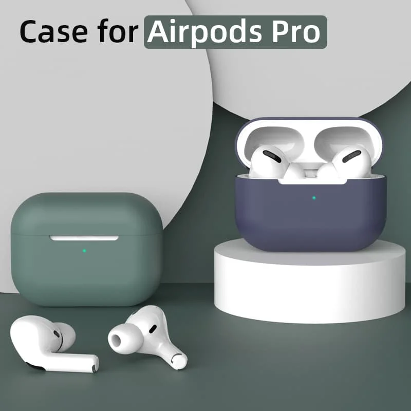 

Luxury Color Soft Silicone Thin Case for Airpods Protective Earphone Cover Anti Slip for Apple AirPods Pro EarPods Shockproof