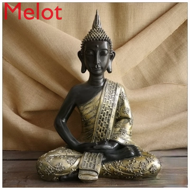 

Flower Buddha Thailand Buddha Statue Buddha Buddha Head Decoration Southeast Asia Hotel Club Entrance Town House Zen Ornament