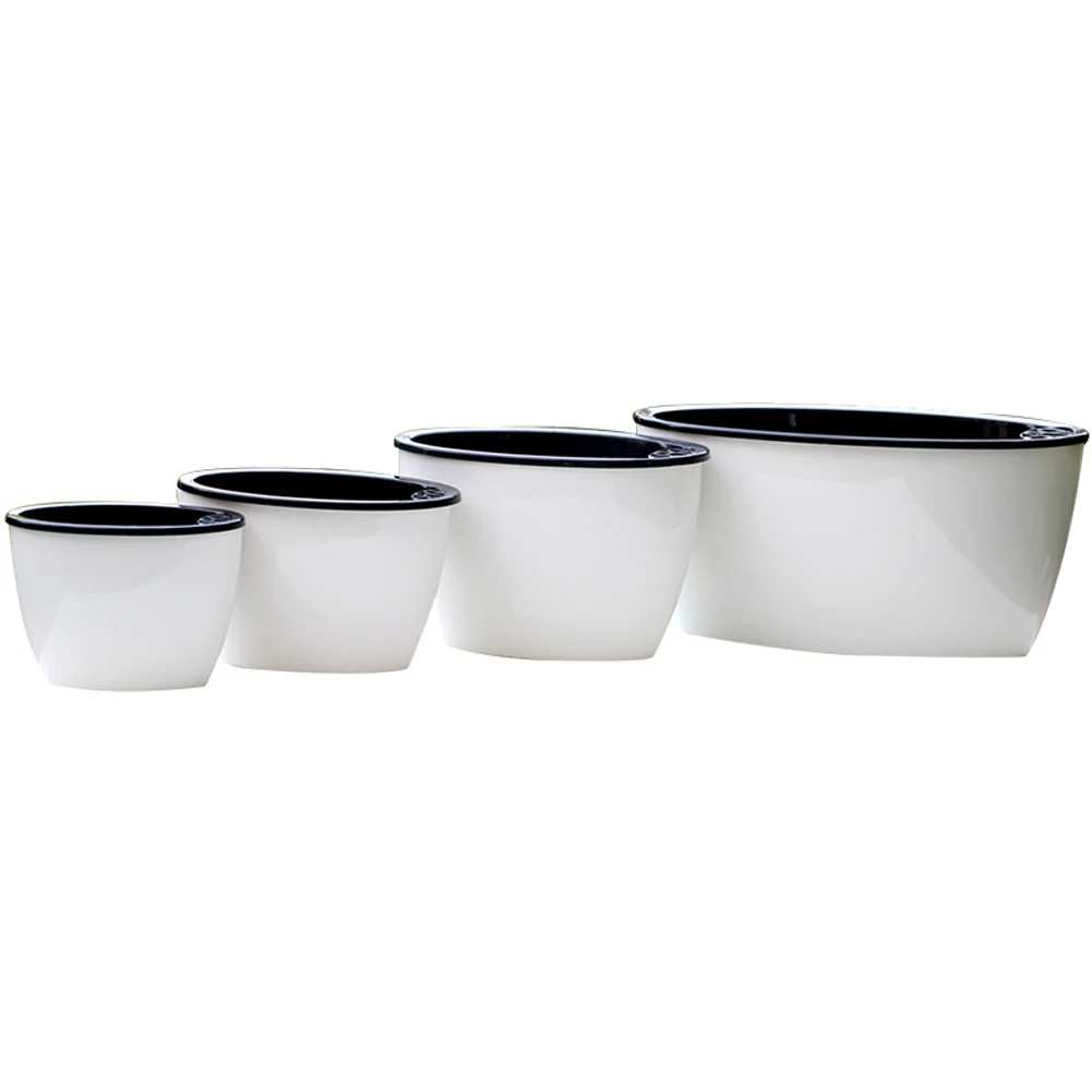 Practical Home Multifunction Lawn Oval Self-watering Planting Garden Flowerpot Desktop Easy Apply Wall Hanging Courtyard Simple