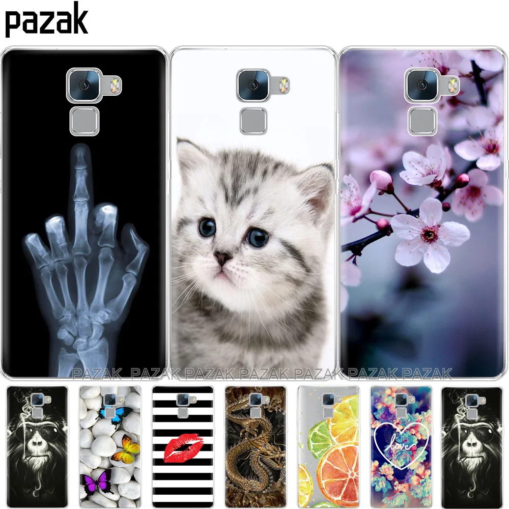 Силиконовый чехол для телефона huawei honor 7 honor7 чехлы из мягкого ТПУ силикона задняя