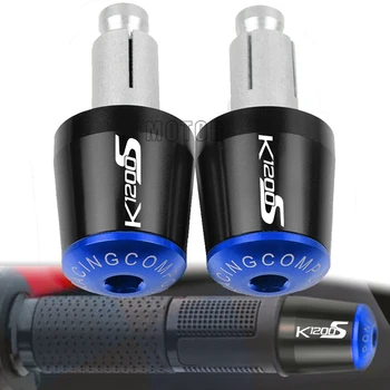 

K1200S LOGO 7/8"22mm Motorcycle Handlebar Grips End Handle Bar Cap End Plug For BMW K 1200 S 2004 2004 2005 2006 2007 2008 2009