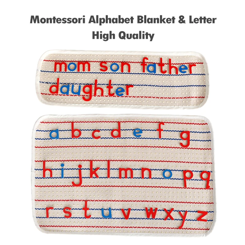 Children Montessori Activity Alphabet Box Language Toy Printed ABC Card Red Blue Letters Open Ended Educational Toy Teacher Aids educational learning toy alphabet educational toys