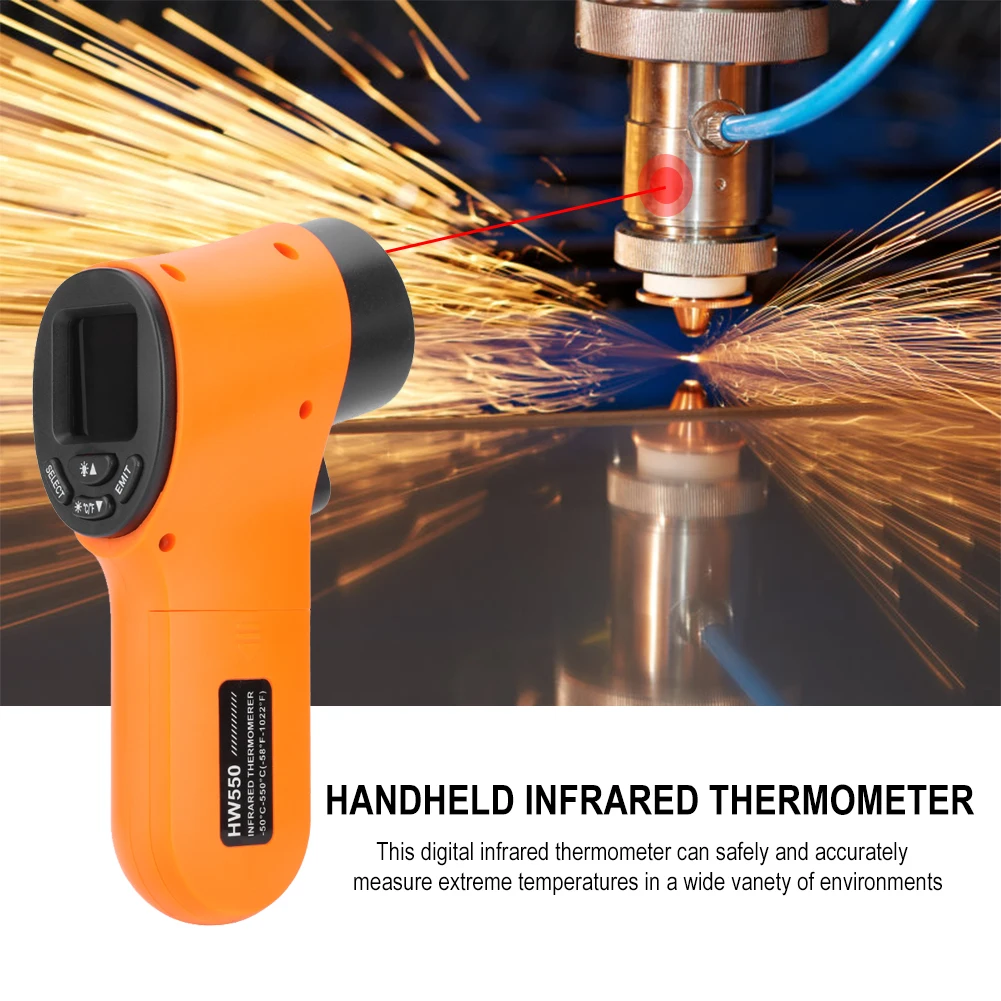 

Handheld Infrared Thermometer LCD Digital Temperature Tester Industrial termometro IR Laser Point Temp Test Mater Tool