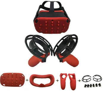 

6in1 Touch Controller Grip Cover & Protective Cages &Helmet protection Cover & face Pad for Oculus Quest VR Accessries