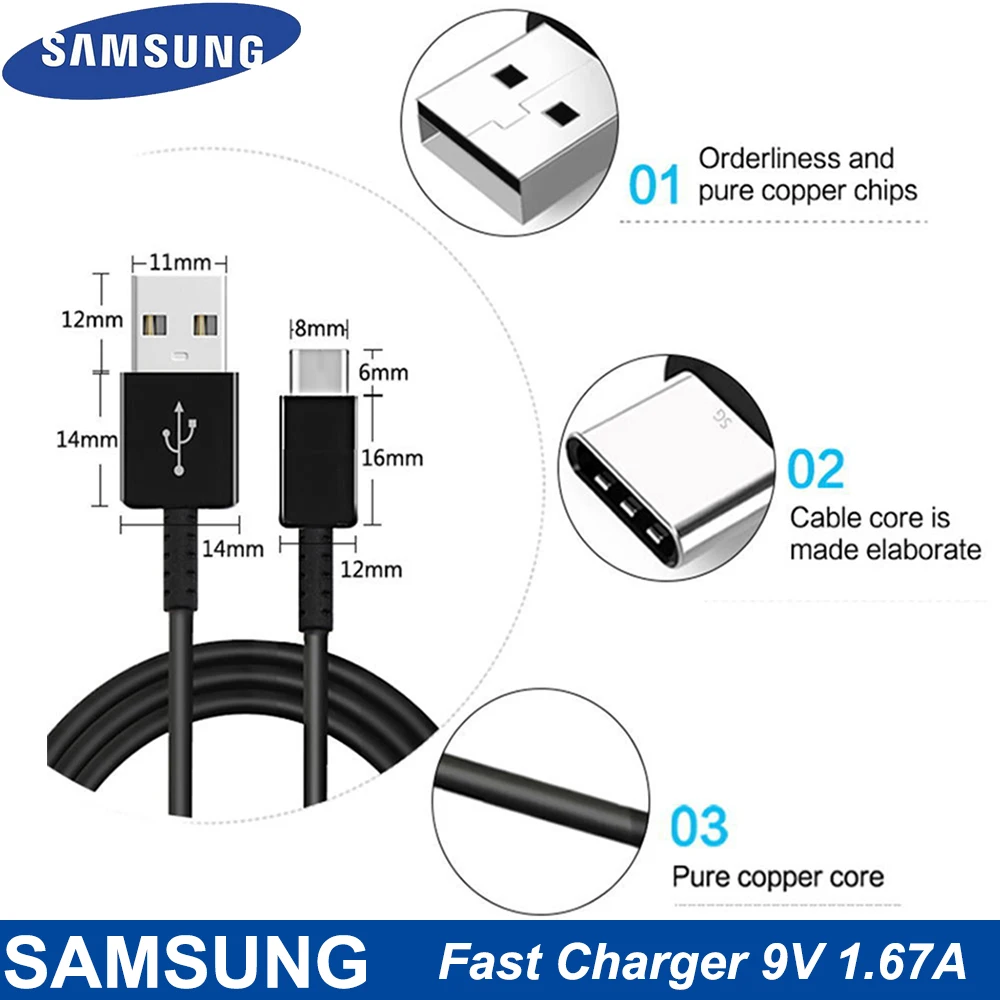 usb fast charge For Samsung S10 S8 S9 Plus UK Fast Charger 15W Travel Adapter 9V1.67A Fast ChargeType-C Cable For Samsung S9 Note10 9 8 A50 A70 best 65w usb c charger