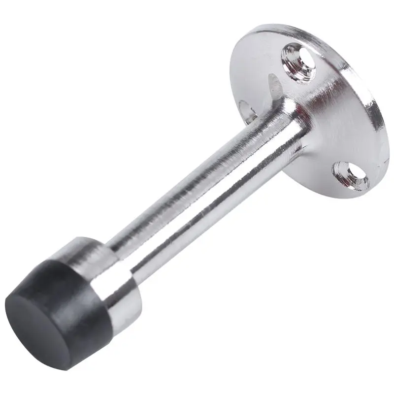 

Silver Tone 75mm Long Stainless Steel Floor Mounted Door Stop Stopper Bumper
