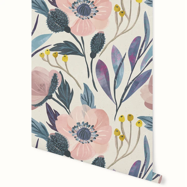 Moody Floral Peel And Stick Wallpaper