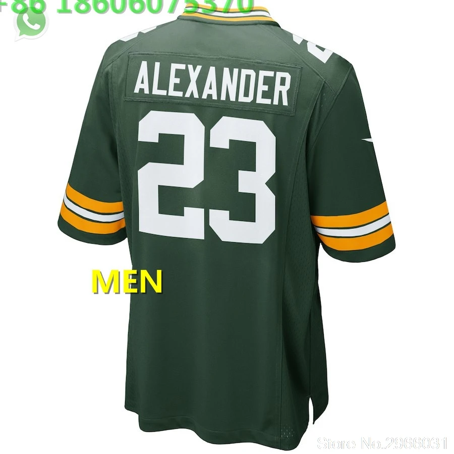 А+++ качество Green Bay# Packers Мужская футболка для взрослых Джейр Александер 23 Грин Бэй