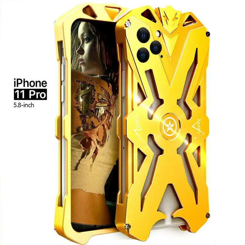 Для Apple iPhone 11 Pro Max роскошный S! mon Алюминиевый металлический бампер чехол для улицы защитный чехол Coques Etuis