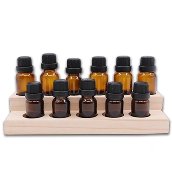 

2-Tier Essential Oil Display Cosmetic Organizer Rack,11 Slots for 5 10 15ml Bottles Salon Spa Displaying and Home Collection