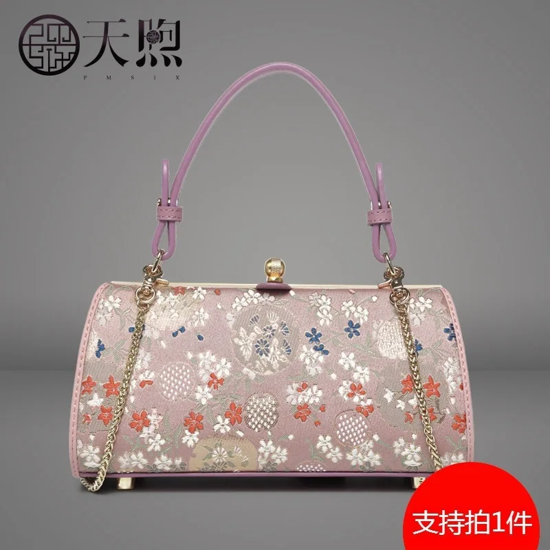 

Pmsix Handmade Bag 2019 Design Chain Single Shoulder Slung Hand Bag Match Cheongsam Bag