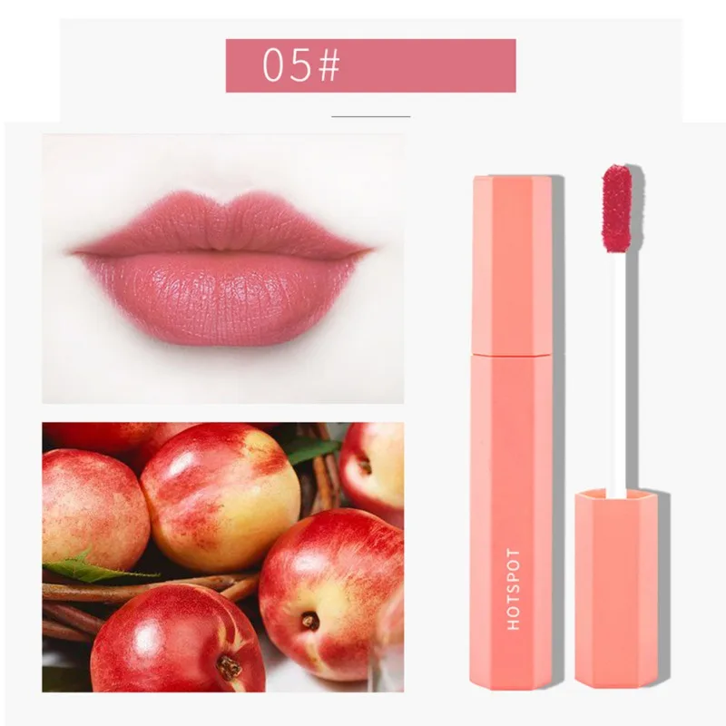 For Ladies Waterproof Long-lasting Makeup4PCS Fruit Extract Lip Gloss Set Liquid Lips Glaze Lipstick Kit