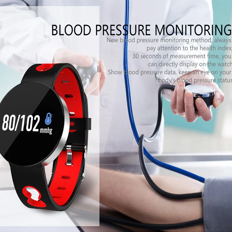  Smart Wristband Blood Pressure Heart Rate Monitor Fitness Tracker Ip67 Waterproof Pedometer Bracele - 4000484844721