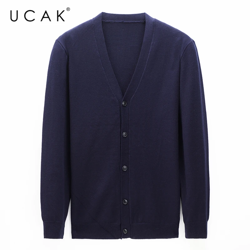 UCAK Brand Sweater Men Cotton Wool Cardigan Men Clothes Autumn Winter Cashmere Sweaters Classic Casual Cardigans Coat U1129 UCAK Brand Sweater Men Cotton Wool Cardigan Men Clothes Autumn Winter Cashmere Sweaters Classic Casual Cardigans Coat U1129