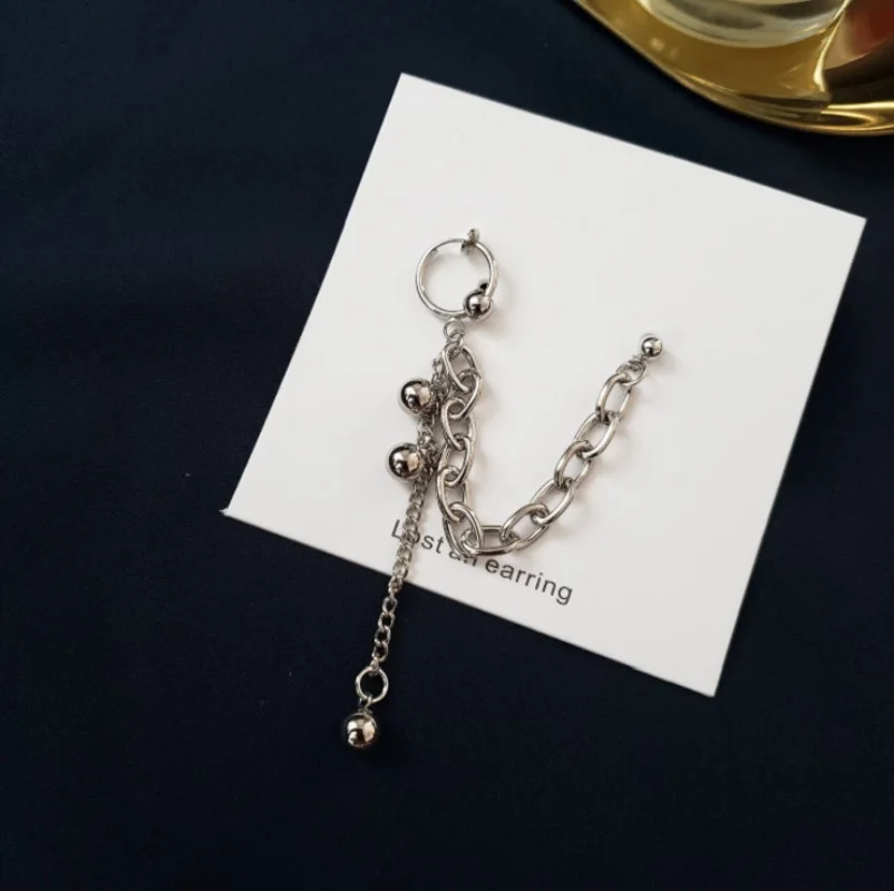 

KingDeng Stud Earring Punk Party Chain Ins Korean Earring Tassle Drop Personalized Hyperbole Women Fashion Jewelry Alloy