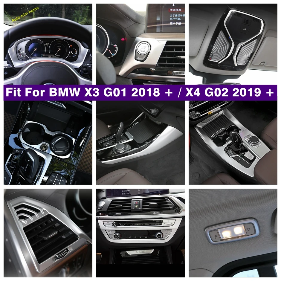 

Dashboard Air AC Outlet / Lights Control Switch / Window Lift Button Cover Trim For BMW X3 G01 2018 - 2023 / X4 G02 2019 - 2023
